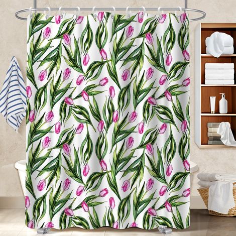 Rideau polyester pour douche 180x180 léger polyester pour salle de bain pour appartement (1/5)