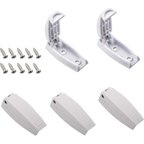 5 pièces Supports de Porte pour Camping-Car, loquet de Porte à Bagages Blanc, Clips de Porte de Camping-Car, Maintien de la Porte à Bagages Ouverte, pour Camping-Car, remorque, Camping-Cars (1/4)