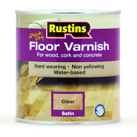 Rustins AFCS1000 Quick Dry Floor Varnish Satin 1 litre RUSQDFVS1L (1/3)