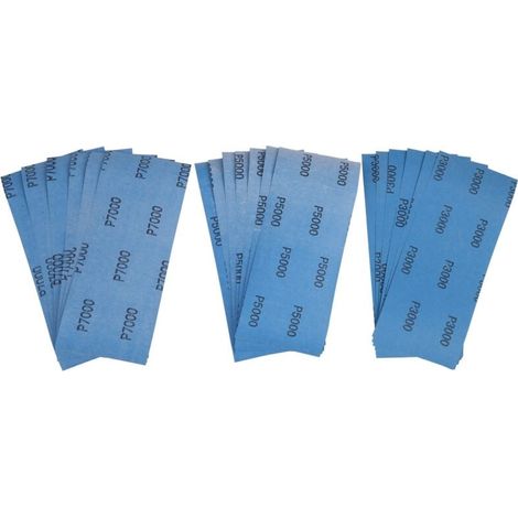 Papier de Verre Sec Grain 3000 5000 7000 pour Polissage Automobile Carrosserie Cloisons Sèches 9 X 3,6 Pouces (1/4)