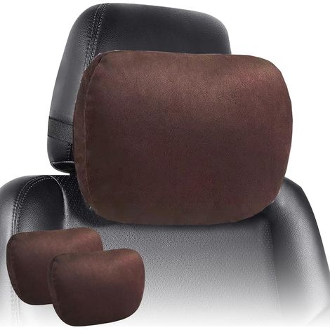 2x Cuscini poggiatesta per auto. Cuscino cervicale per sedile auto. Supporto per il collo per schienale auto. Cuscino per conducente, traspirante, confortevole, regolabile. Cuscino da viaggio per auto (1/5)
