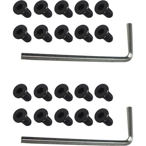 Kit de 20 boulons pour guidon et fourche de trottinette avec écrous hexagonaux, compatible avec M365 Ninebot ES2 DO (1/5)