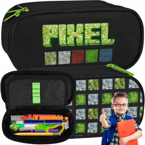 Astuccio Pixel con cerniera, verde, STARPAK 528435