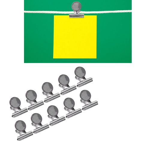 L38 Magnetclip, hochwertiger runder Metallmagnetclip, robuster Magnetclip aus Edelstahl, Silber (1/5)
