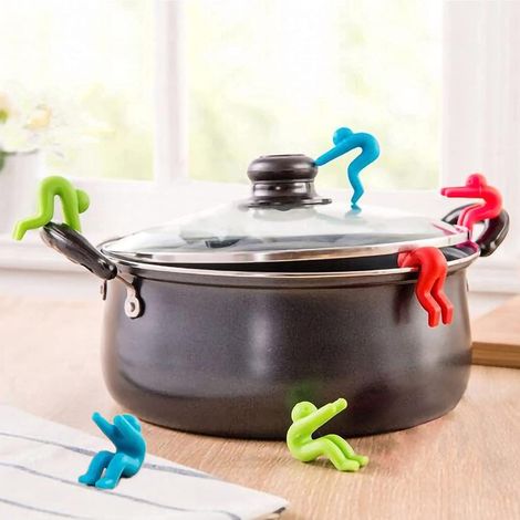 Filiyano – support pour téléphone portable – Supports de couvercles en silicone pour casseroles, poêles et sauteuses - Résistants à la chaleur (1/5)