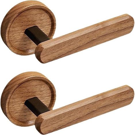Lot de 2 embrasses de rideaux en bois, fixation murale sans perçage, accessoires pour salon et chambre, noir (1/5)