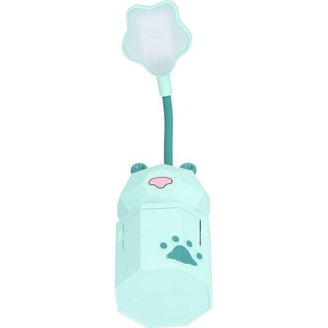 Lampe de bureau LED, motif dessin animé, rechargeable par USB, lumière blanche chaude, facile à utiliser, veilleuse verte pour étudiants et chambres d'étudiants (1/5)