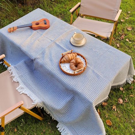 Gris 180x180cm Nappes d'extérieur, tapis de tente de camping, tapis de pique-nique, couvertures de camping, nappes pour stands, sets de table basse (1/5)
