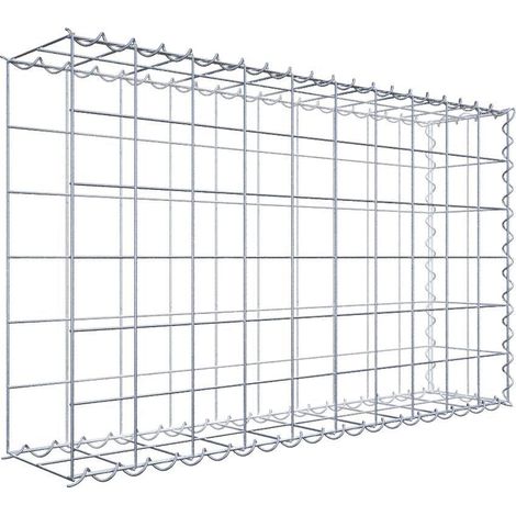 Gabiondeco - Gabion - Element de prolongation en longueur 100 cm x 60 cm x 20 cm (L x H x P). maille 10 x 10 cm. Spirale. Avert.: il manque une grille - Made in Germany (1/5)