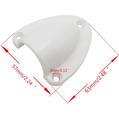 Black and white nylon plastic ventilation cover, cable hole waterproof cover, large and small air vent cover, marine ventilation vent cover accessories - small white - 3 white (1/3)