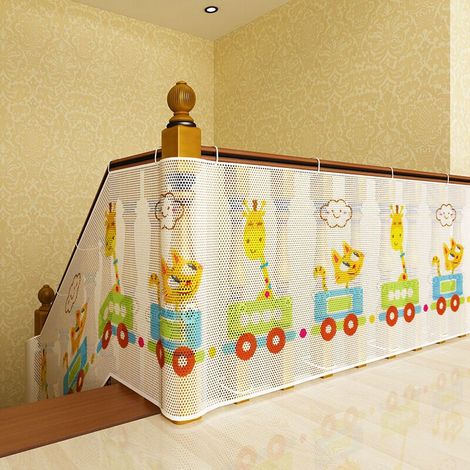 Sicherheitsnetz für Kinder, Babysicherheitsnetz für Balkon und Treppe, 600 x 90 cm, robustes, verstellbares Maschengewebe, Treppenschutzgitter für Katzen und Spielzeug (1/4)