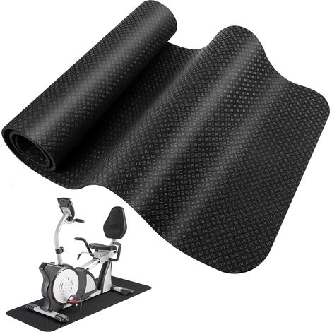 43 x 120 cm Fitness Floor Protection Mat, Double Sided Silicone Running Mat, Anti-Noise Vibration, Thick Underfloor Mat for Elliptical, Treadmill, Home Trainer, Bodybuilding (1/5)