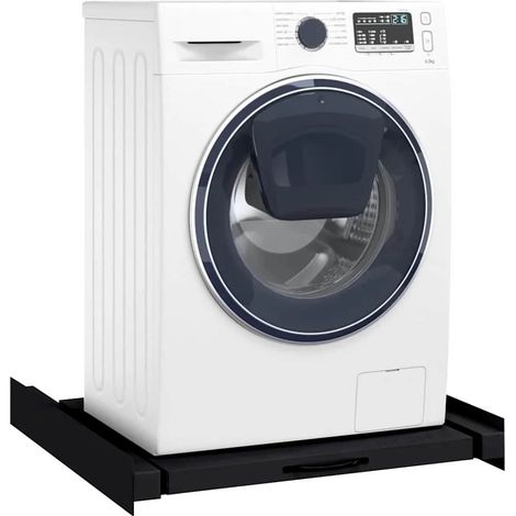 Étagère intermédiaire pour machine à laver Noir 60 x 60 x 8 cm (1/5)