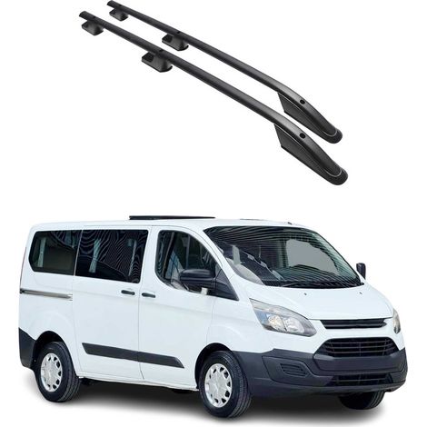 OMAC Barres de toit longitudinales pour Ford Transit Tourneo Custom 2012-2024 L1 Noir (1/5)