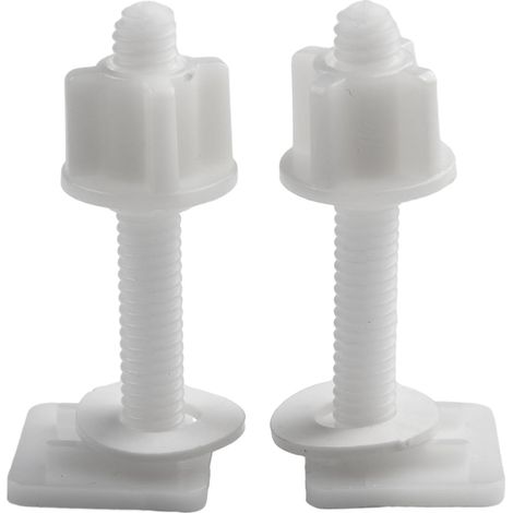 Lot de 2 vis, rondelles spirales, accessoires de réparation pour charnières de siège de toilette en plastique, quincaillerie de bricolage et fournitures de salle de bain (1/5)