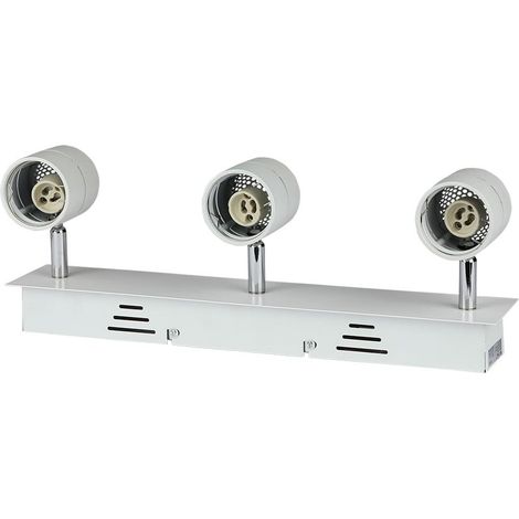 Support de spot encastré triple LED V-TAC 3 x GU10 blanc réglable (1/5)
