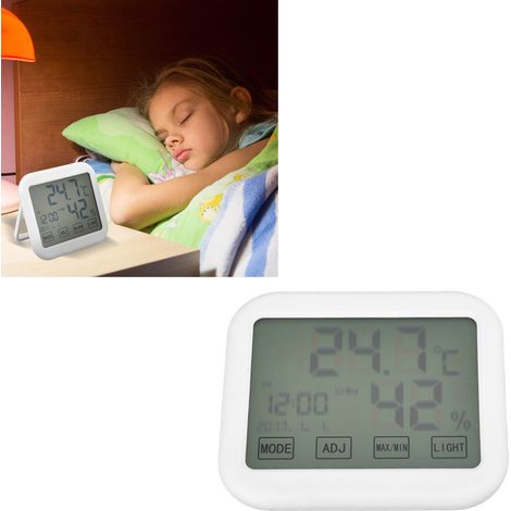 Enregistreur de température et d'humidité numérique à écran tactile lumineux (1/5)