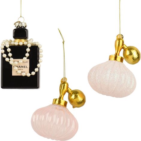 Pendente profumo in vetro 8 x 8 x 10,5 cm colori modello assortito Peraga Christmas