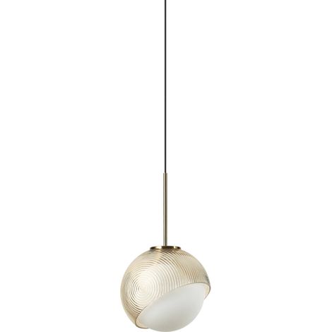 Ideal Lux Sospensione Bloom 1 luce G9 ottone vetro alluminio (1/2)