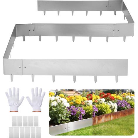 Acier Corten Flexible Bordure de Jardin Lot de 10 Délimitation Nette et Durable Bordure de Pelouse 100x23cm pour Allée Massif (1/5)