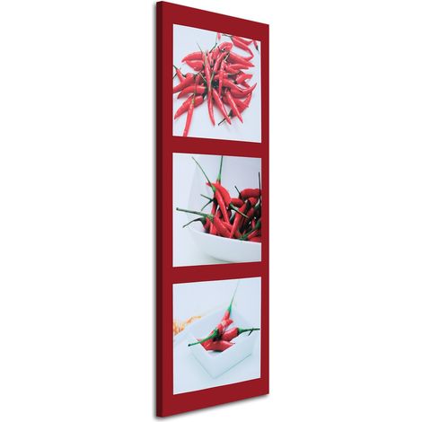 Tableau sur toile Piment rouge Poivron 30x90 (1/5)