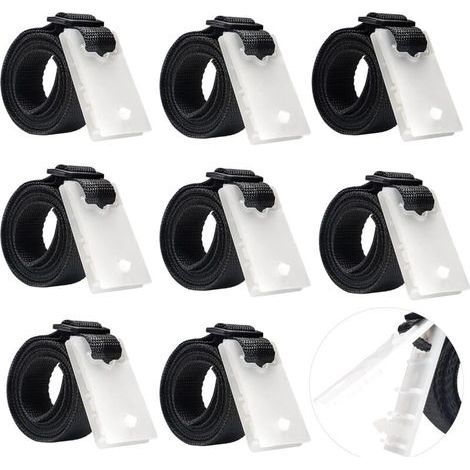 Sangles de fixation, accessoires enrouleur de couverture solaire jeu de roues pare-soleil sangles de fixation de couverture de piscine pour couvertures de bâche de piscine (1/5)