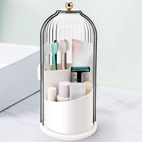 Tavolini moderni, piccolo tavolo rotondo per il soggiorno, comodino da 38 cm con base in metallo, comodino rotondo bianco, tavolino da balcone per il t猫, tavoli angolari per l (1/5)