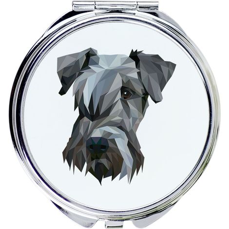 Terrier ceco, Cesky Terrier - specchio con foto e scritta geometrica di Art-Dog (1/3)