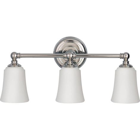 Elstead Huguenot Lake - 3 luci per bagno sopra specchio cromato lucido IP44, G9 (1/5)