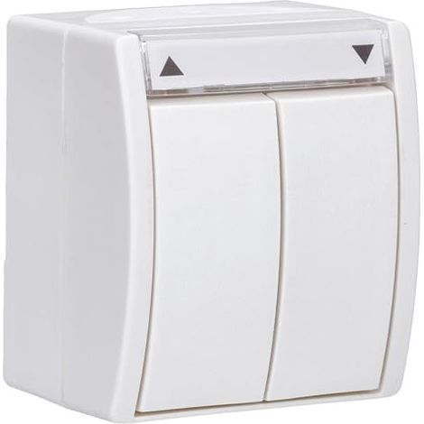 Busch-Jaeger Interrupteur de jalousie avec champ d'inscription Bascule, interrupteur unipolaire 1P blanc alpin - ocean® (2601/4 W-54), 2CKA001085A1625