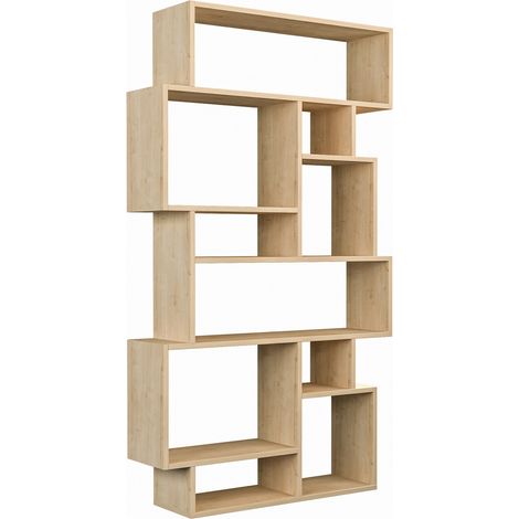 Libreria in legno "Karmato" - 96 x 25 x 168 cm - Rovere Sonoma