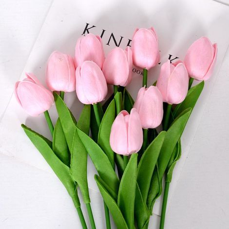 20 tulipes artificielles printanières - une touche de réalisme pour la Saint-Valentin-AquaForge (1/5)