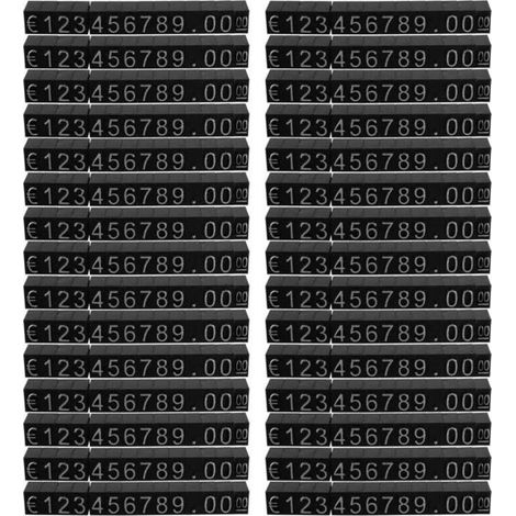 30 Ensembles Cubes en Plastique ÉTiquettes D'Affichage de Prix NuméRo Support RéGlable ÉTiquette