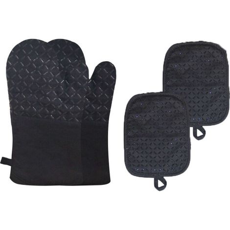 Gants de four résistants à la chaleur jusqu'à 300 °C Rabats de casserole et gants de four Lot de 4 gants de casserole Gants de four hollandais Gants de four Gants de four Gants de cuisson Gants, 31 1