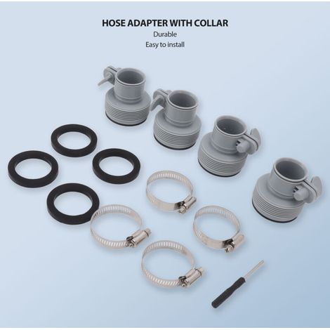 Raccord Adaptateur Type B pour Pompes Threadées Intex FIT ARU - Convertisseur Fixation à Collier (1/5)