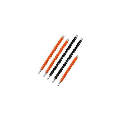 5 pcs Extensions de Foret Perceuse Flexible, 300 250 200 mm 1/4'' Tige Hexagonale Connexion Tournevis Pointe d'arbre Connexion Rapide Flex Drive Adaptateur Kit d'outils Electriques (1/5)