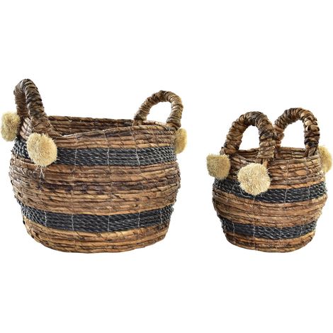 Korbsatz 2 Faser 31x31x33 Brown Fasermaterial Multicolor -Farbfamilienkörbe und Kisten Details (1/3)