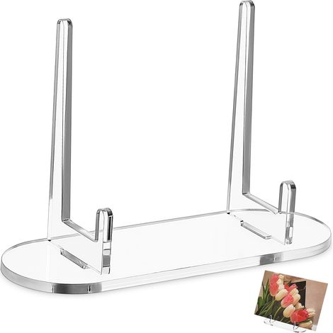 Présentoir Acrylique Transparent Support Pour Photos Et Cartes Petit Chevalet De Présentation Pour Plaques Médailles Assiettes Usage Maison Bureau Et Commerce (1/5)