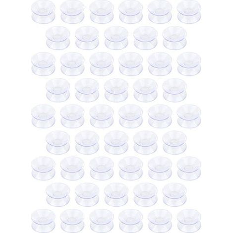 Lot de 50 ventouses double face de 1,2 pouce, en plastique PVC transparent, adaptées aux plateaux de table en verre et aux miroirs-Chrom (1/5)