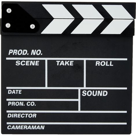 Hollywood Style Clapper Board - Black - 20x20cm/8x8in - 94033 (1/3)
