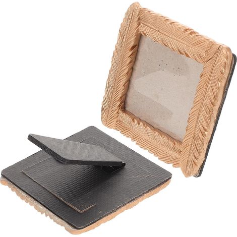 Mini Cadres Photo Carrés Dorés 7X7 CM Lot de 2 pour Bureau et Décorations de Mariage Créatives en Intérieur (1/5)