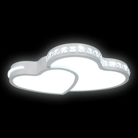 YISSALE -Outillage -Lampe de plafond LED moderne en acrylique, forme de cœur, pour chambre d'enfant ou chambre à coucher (1/5)