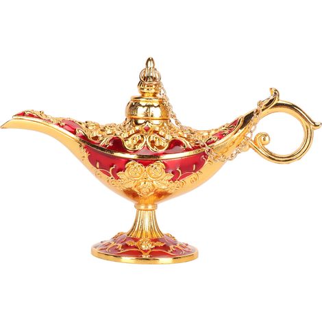Lampe Arabe - Alliage De Zinc - Design Rétro Avec Gravure Légende - Décoration Table Intérieur - 1 Pièce