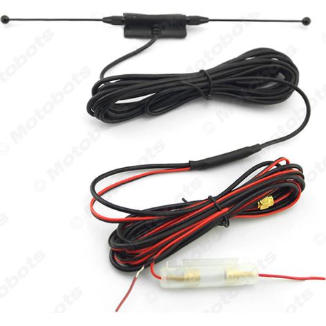 Universal automotive digital TV antenna, active antenna with built-in amplifier, SMA interface male connector (1/4)