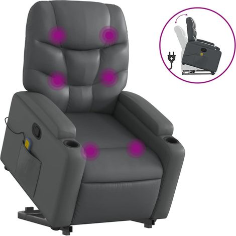 Maison Exclusive - Sillón reclinable de masaje de pie cuero artif