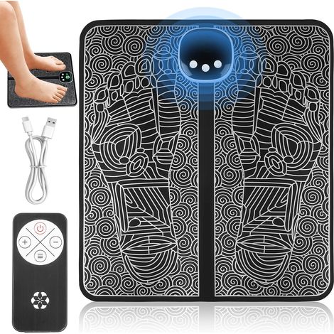 Appareil de massage électrique pour les pieds - 19 intensités - USB - 8 modes - Portable - Pliable - Télécommande - Circulation sanguine (1/5)