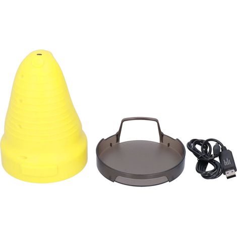 [Raclette Électrique USB] Grattoir à Glace Multifonction pour Voiture - ABS 16cm Jaune, Déneigement Pare-brise sans Rayures 60min Autonomie