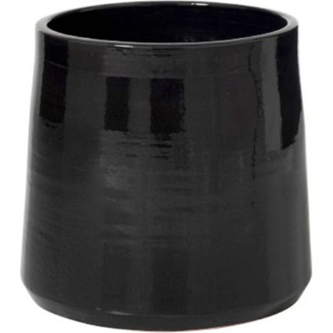 Cache Pot en Céramique "Tolga" 28cm Noir
