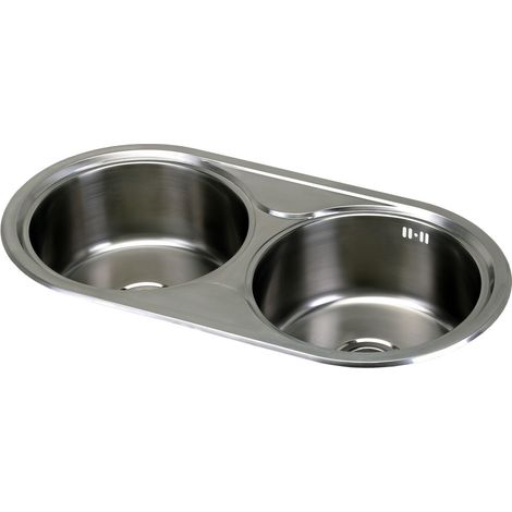 Fregadero cata r-2 doble seno insonorizado acero inoxidable 85x45 cm (1/4)