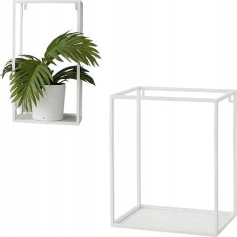 Soporte para flores de metal colgante, color blanco, Landes M, 19x25x47cm (1/5)